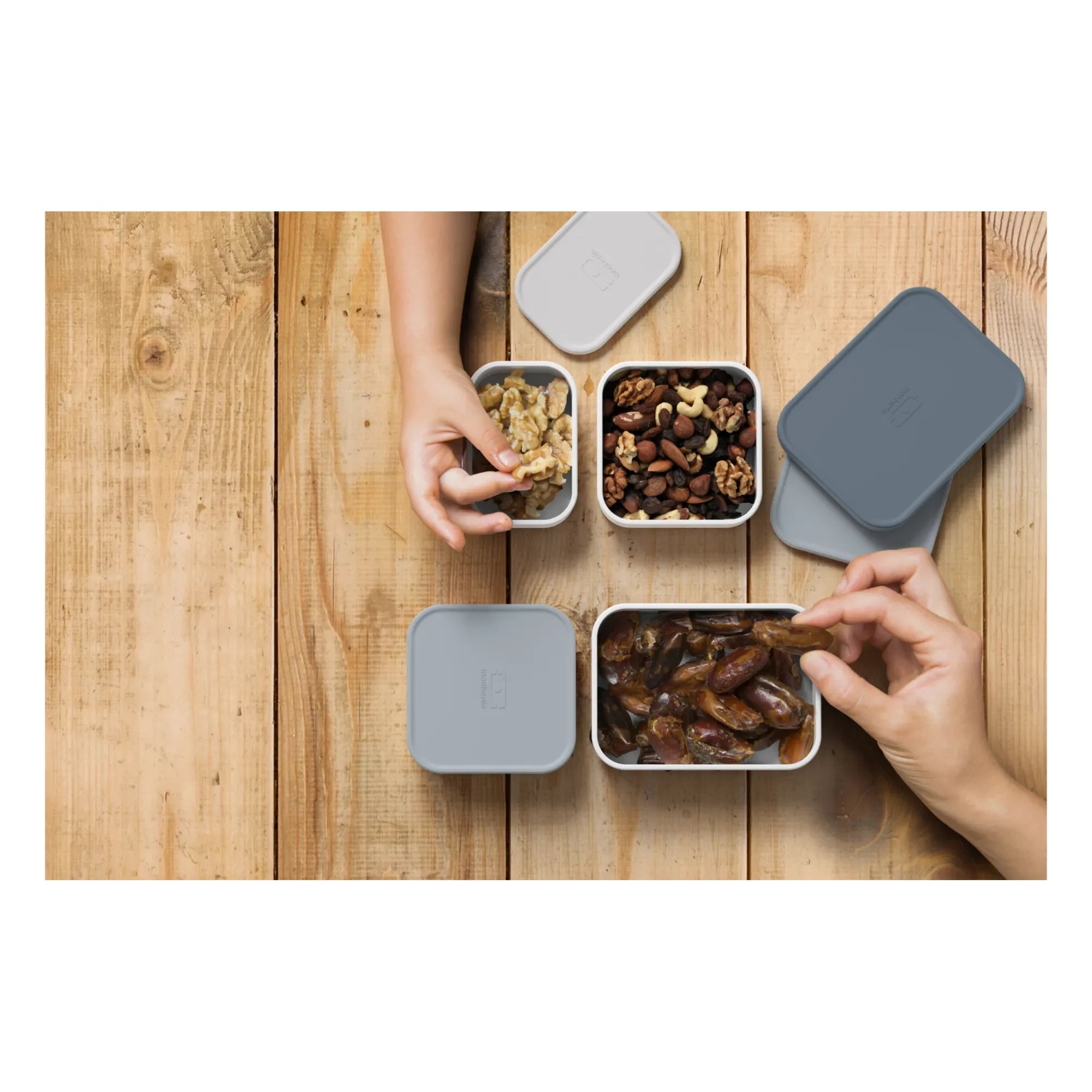Monbento - MB Bento - Tuppers adicionales - Set de 4 | Gris