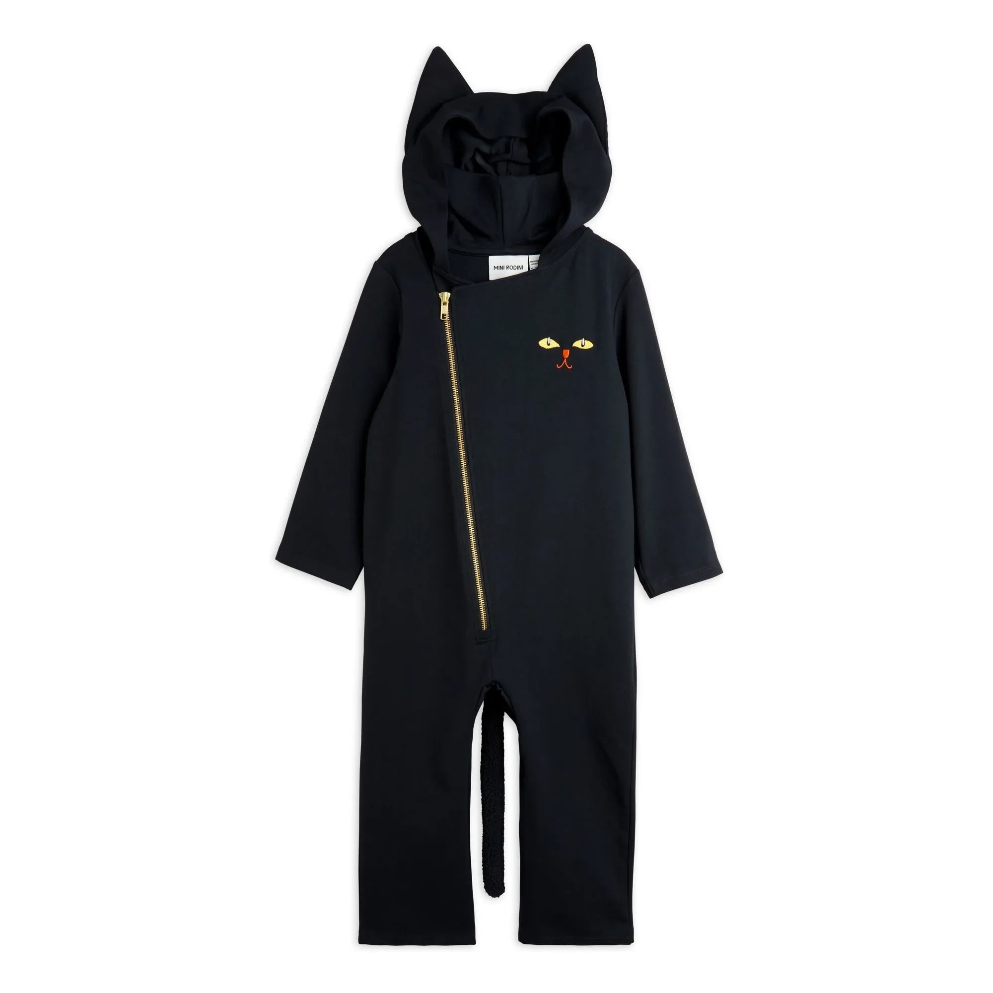 Mini Rodini - Mono de gato de algodón orgánico | Negro