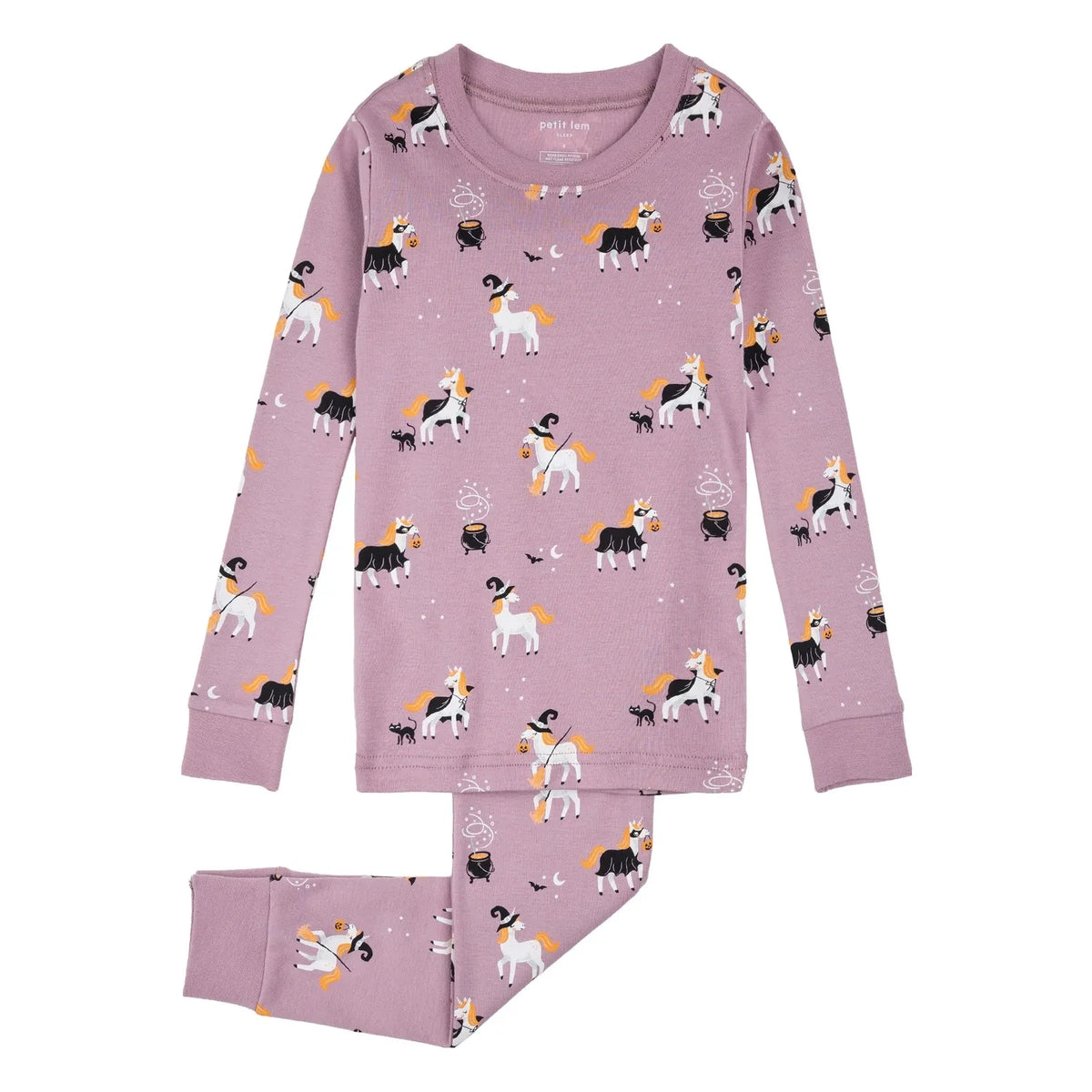 Petit Lem - Pijama de unicornio de algodón orgánico | Malva