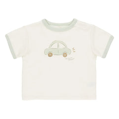 Quincy Mae - Camiseta con estampado de coche | Marfil
