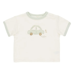 Quincy Mae - Camiseta con estampado de coche | Marfil