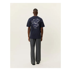 Les Deux - Camiseta de algodón Ben Artist | Azul oscuro