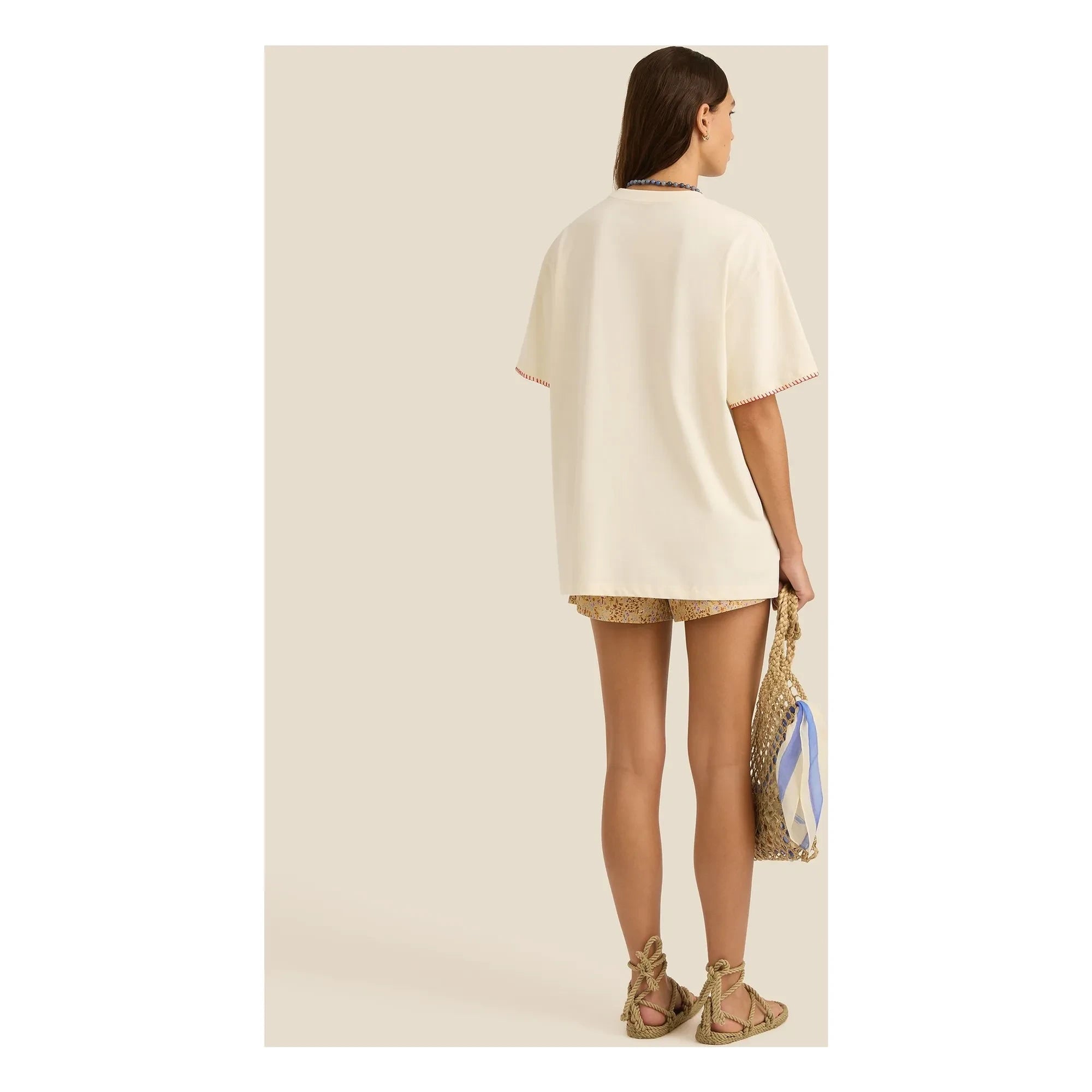 Soleil Soleil - Camiseta de algodón orgánico Posy | Beige