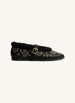 Posa - St. Moritz Bailarinas de Cuero Bohemio | Negro