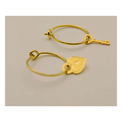 Adorabili - Pendientes de aro asimétricos ocultos | Oro