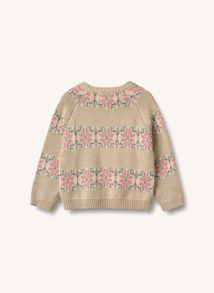 Wheat - Suéter de Algodón Orgánico con Jacquard Alberte | Beige
