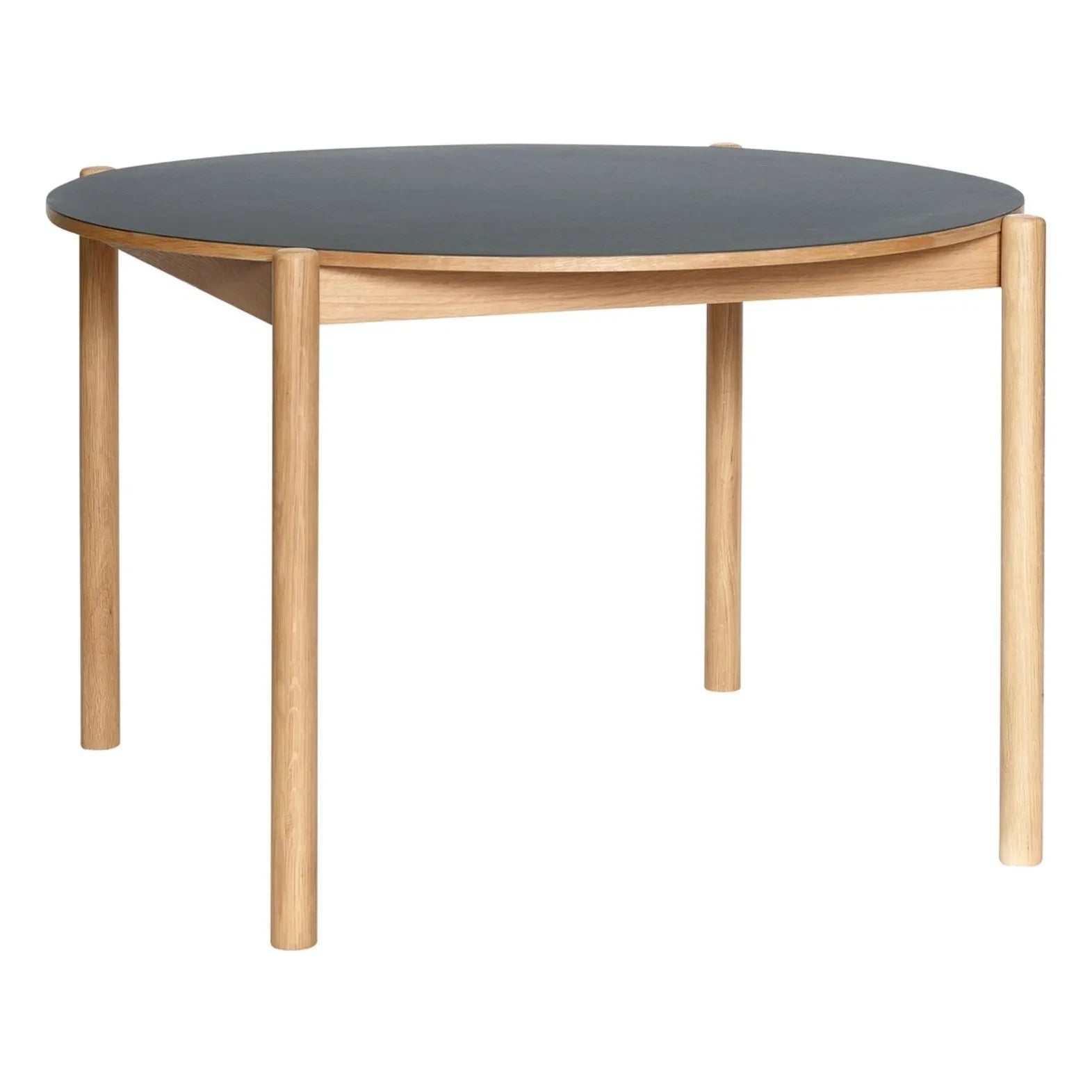 Hübsch - Mesa de comedor redonda e inclinada | Negro