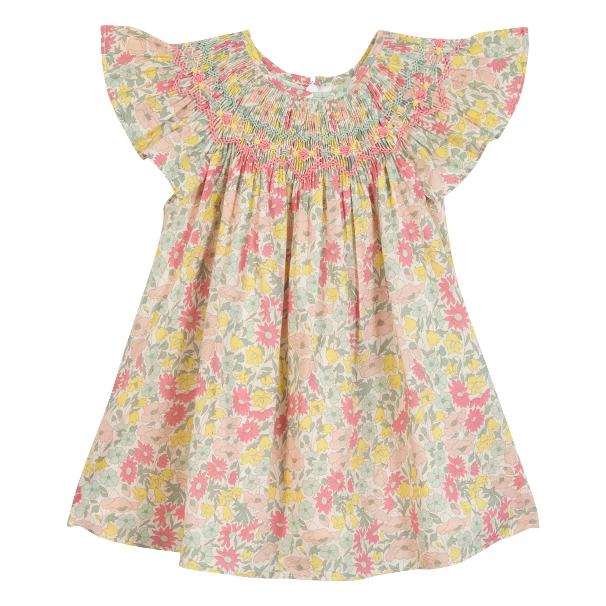Tartine et Chocolat - Vestido fruncido floral | Amarillo