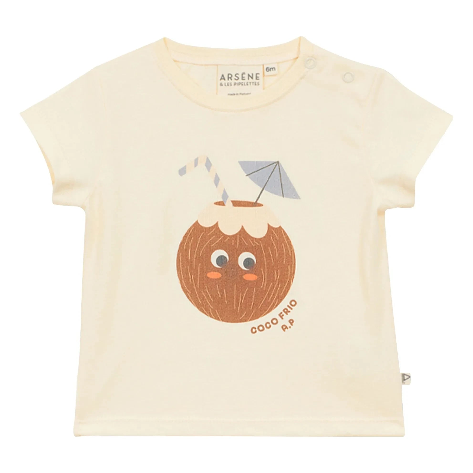 Arsène et Les Pipelettes - Camiseta Bebé de Coco Orgánico | Crudo