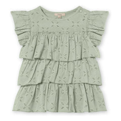 Fliink - Top bordado Harper | Gris claro