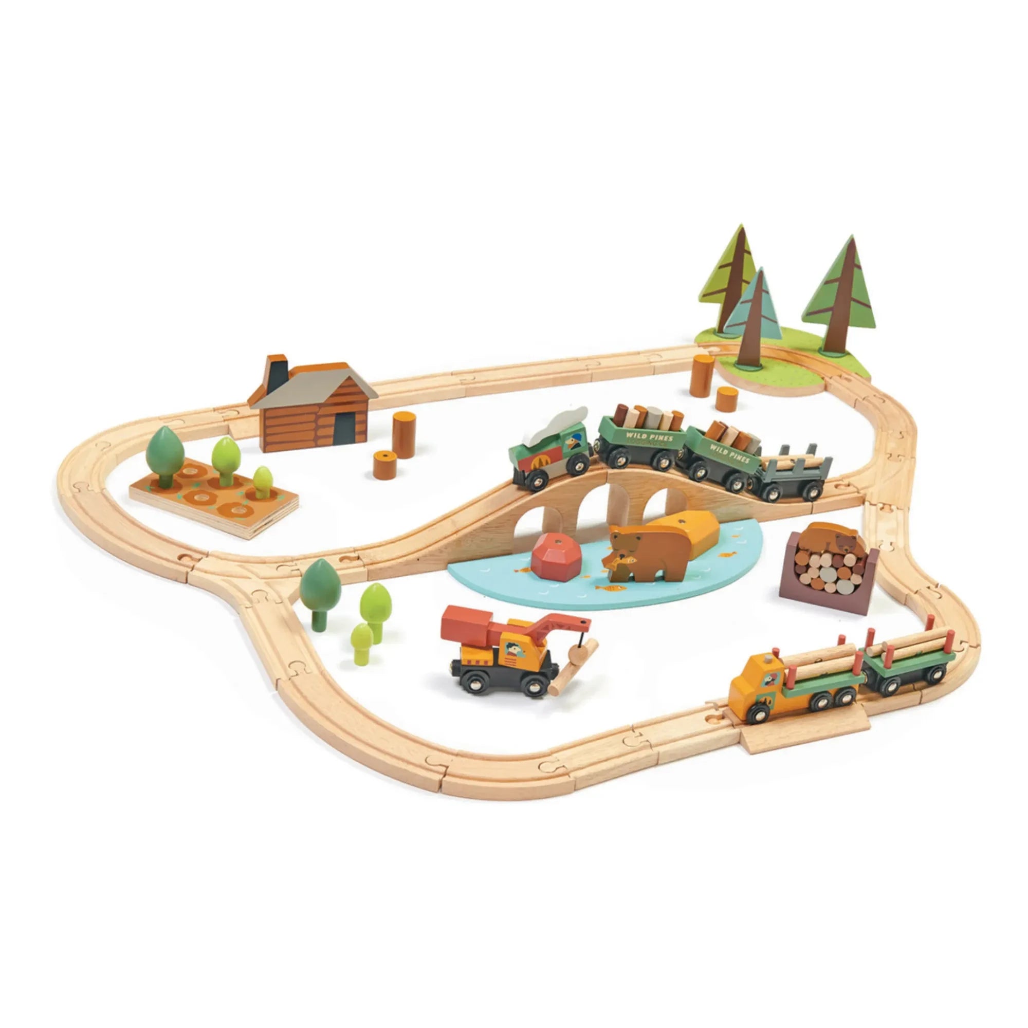 Tender Leaf Toys - Set de Tren de Pino Salvaje