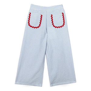 Mipounet - Pantalones Pauline Vichy | Azul