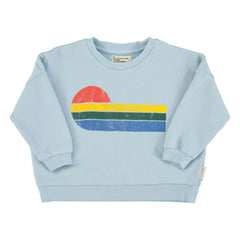 Piupiuchick - Sudadera de algodón orgánico Eighties | Azul claro