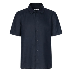 Samsoe Samsoe - Camisa de manga corta de algodón Avan JX | Azul marino
