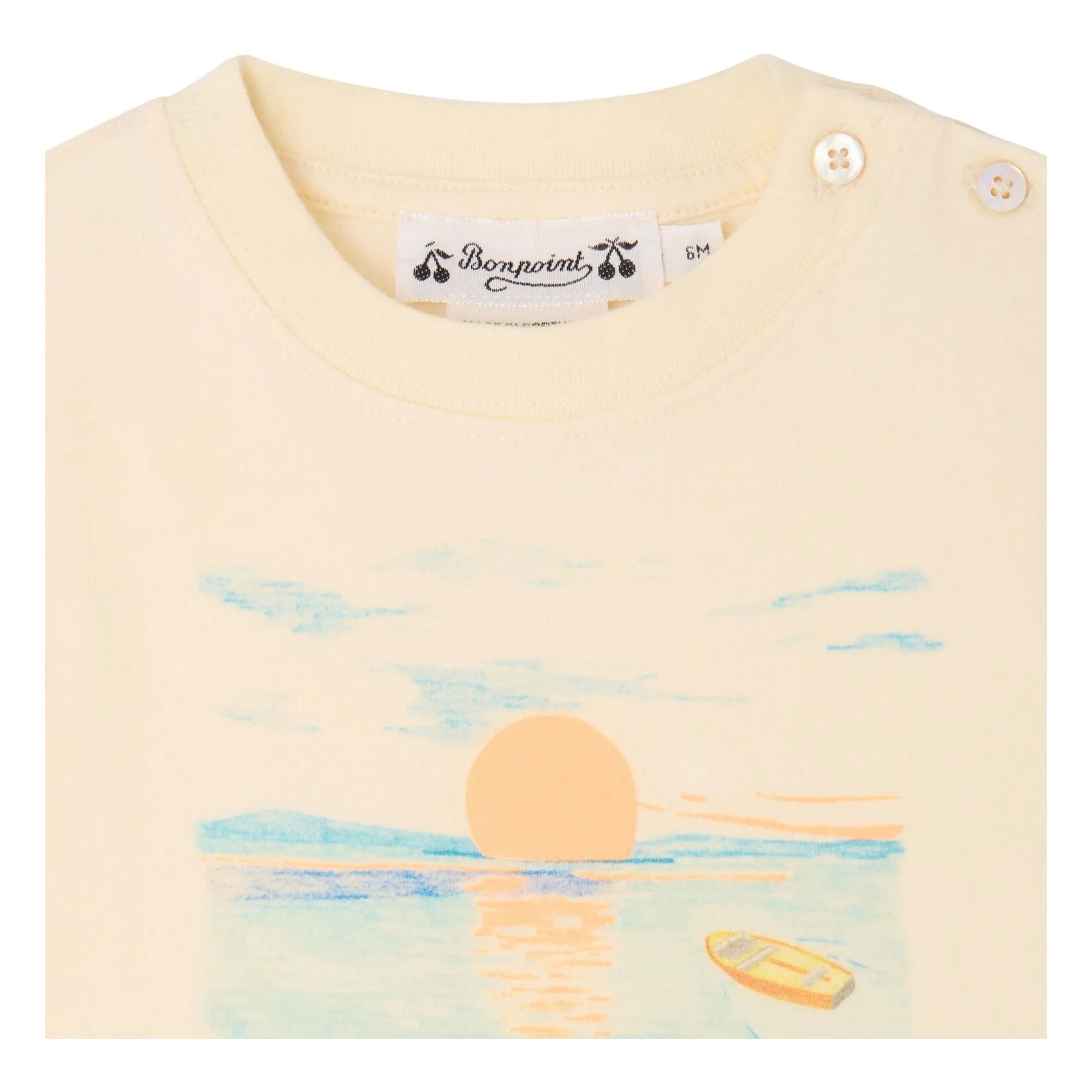 Bonpoint - Camiseta de algodón orgánico Tom Bain de Soleil | Crudo