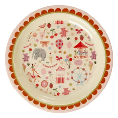 Rice - Plato de melamina Feria Divertida | Rosa
