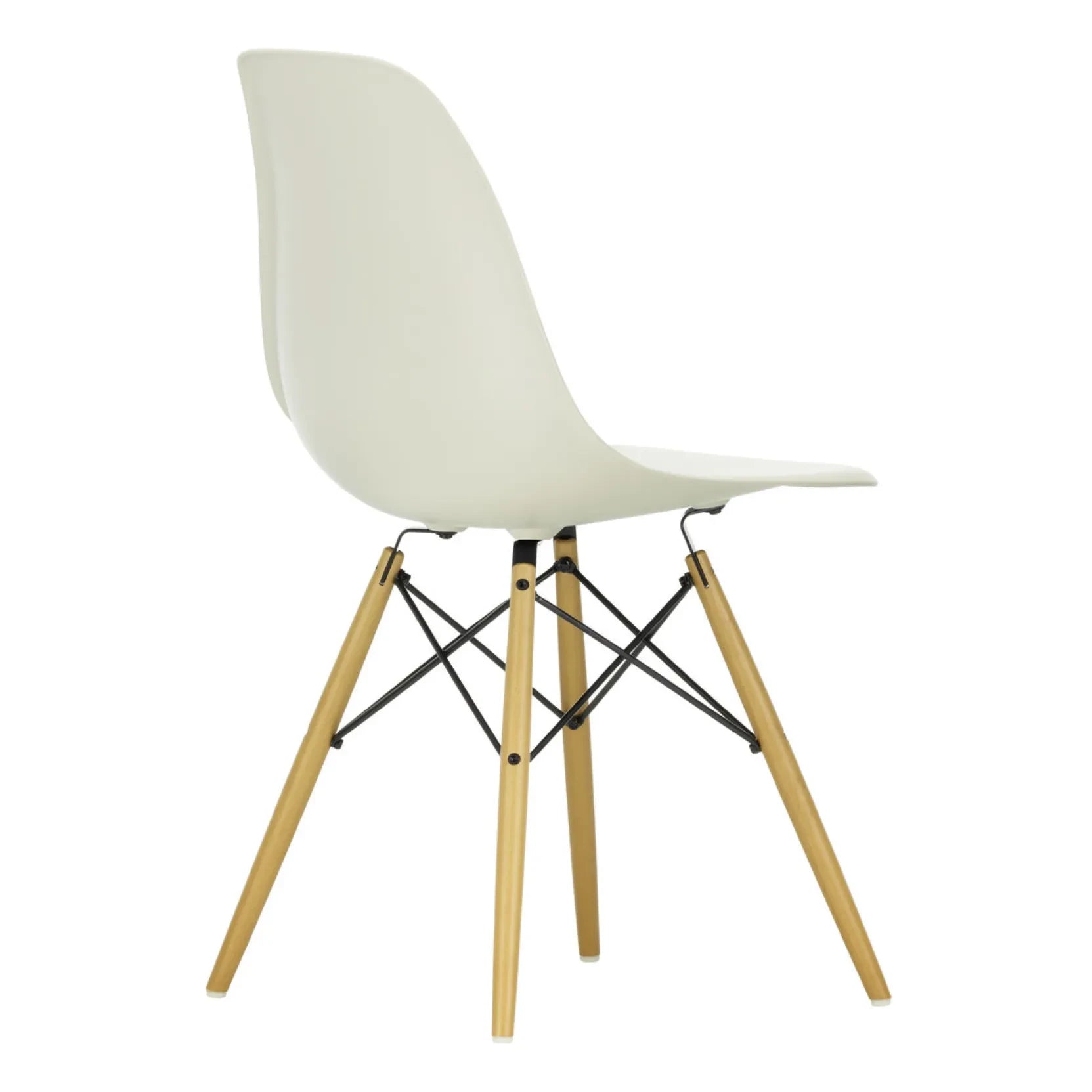 Vitra - Silla DSW de plástico - base de arce - Charles & Ray Eames | Gris guijarro