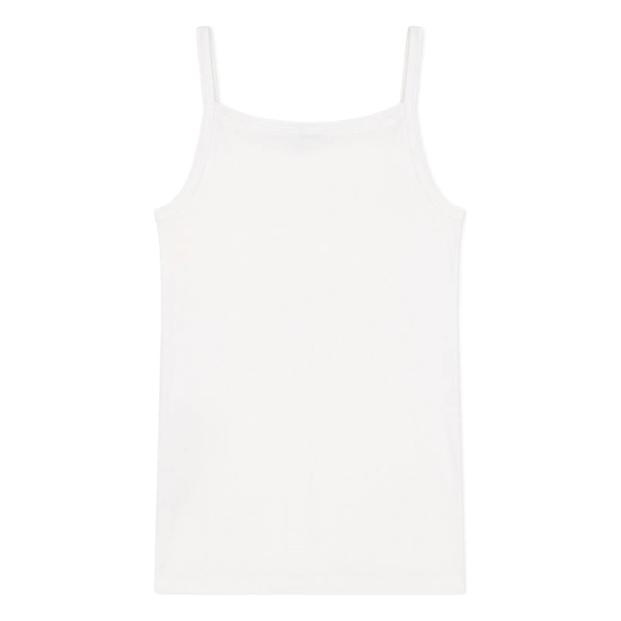 Petit Bateau - Camiseta de tirantes Cocotte de algodón orgánico | Blanco