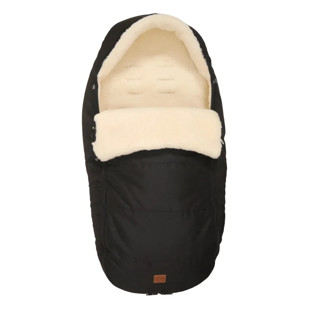Kaiser - Saco de piel de oveja prémium para pies | Negro