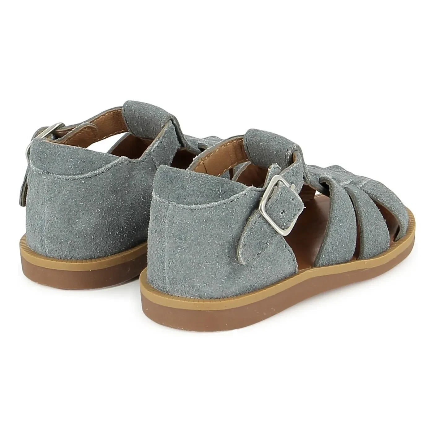 Pom d'Api - Sandalias de terciopelo Poppy Daddy | Gris