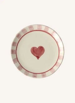 Rice - Plato de Cerámica en Forma de Corazón | Rojo