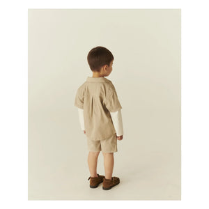Copenhagen Colors - Camisa Safari de sarga de algodón orgánico | Beige