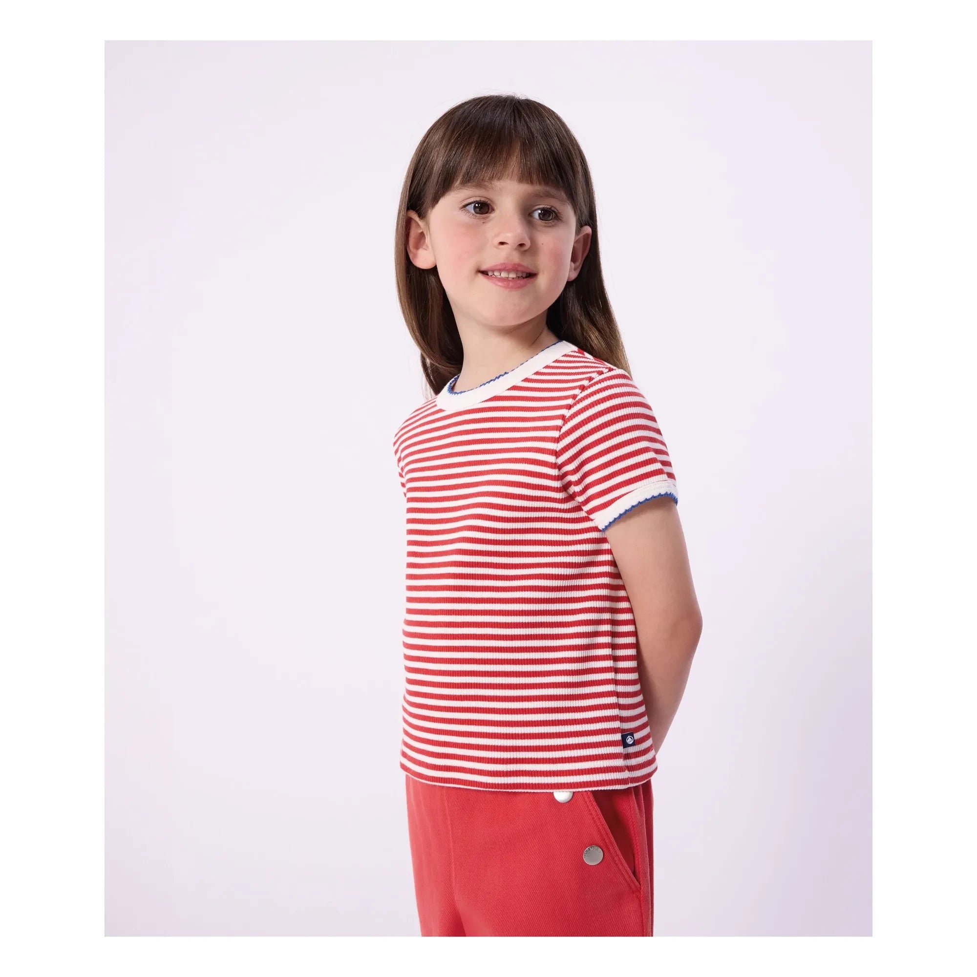 Petit Bateau - Camiseta Acanalada | Rojo