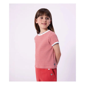 Petit Bateau - Camiseta Acanalada | Rojo
