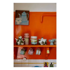 HKliving - Tazas de capuchino Dada - Juego de 4