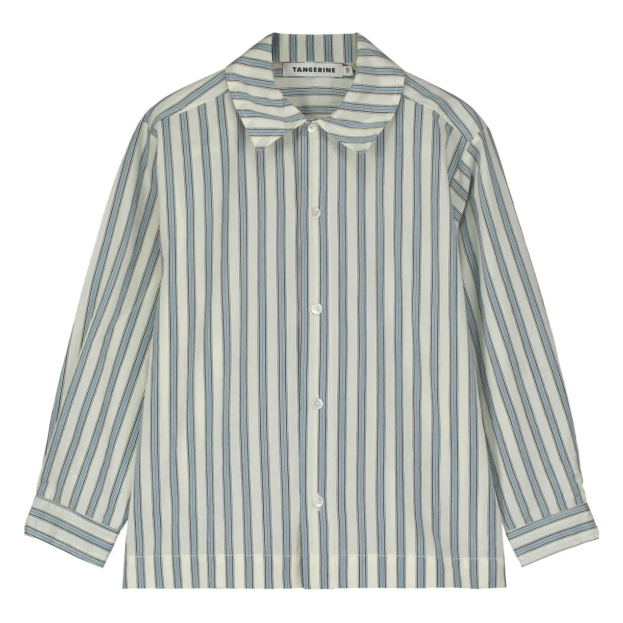 Mandarina - Camisa a rayas | Azul claro