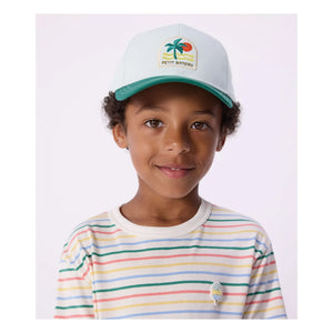 Petit Bateau - Sombrero de sarga con palmeras | Azul