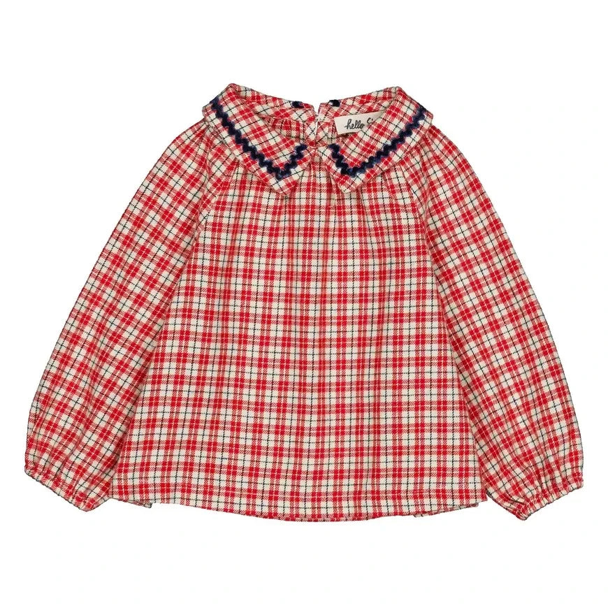 Hola Simone - Blusa Escocesa Paloma | Rojo