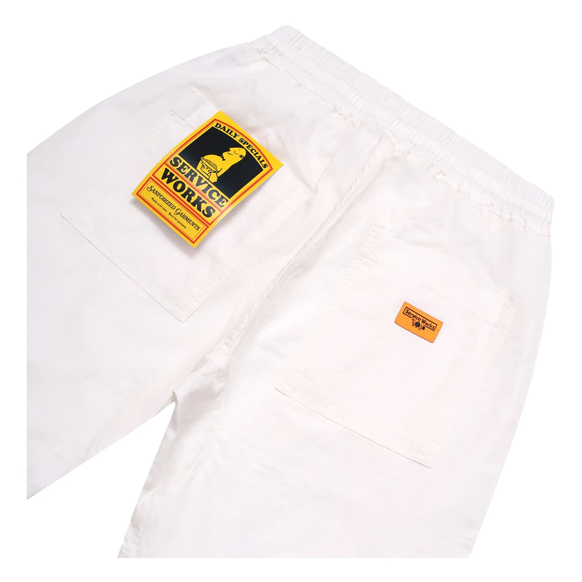 Service Works - Canvas Chef Shorts de Algodón Orgánico | Crudo