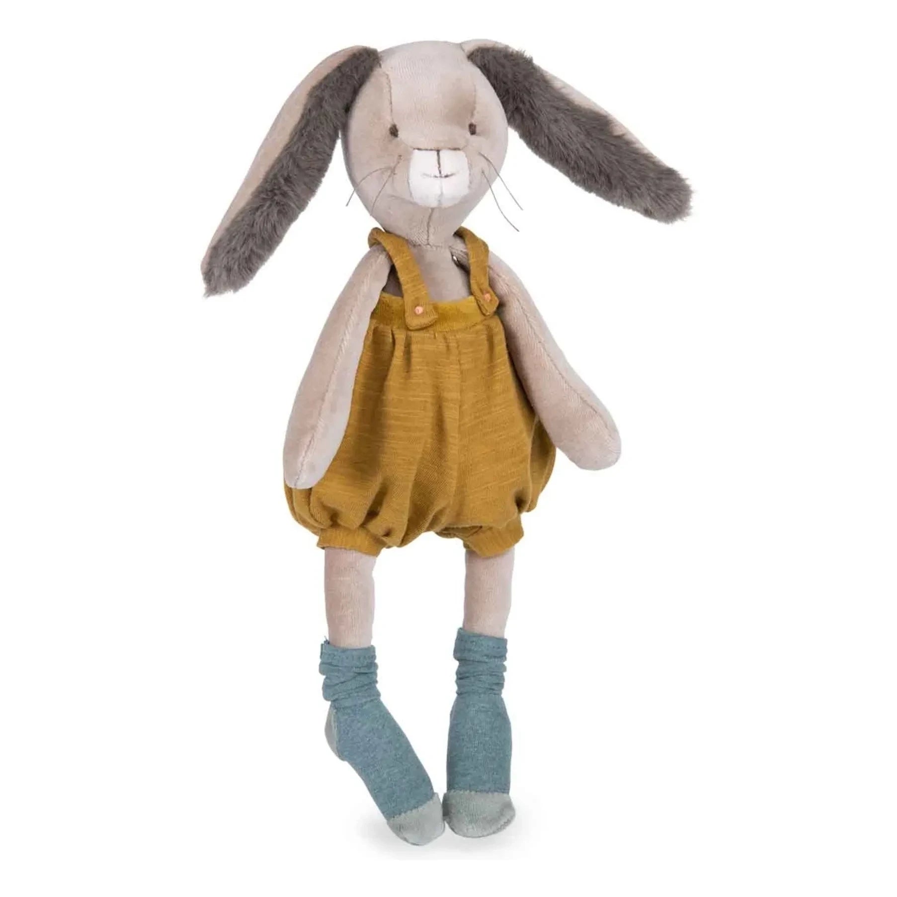 Moulin Roty - Conejo Doudou color mostaza - Three little rabbits