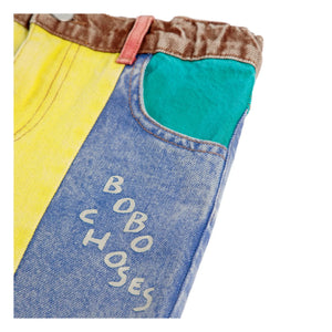 Bobo Choses - Vaqueros de algodón orgánico con bloques de color | Amarillo