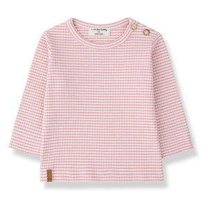 1+ in the family - Perello Fitilli Camiseta de rayas | Rosa empolvado
