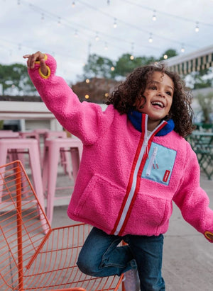 Hello Hossy - Chaqueta de Forro Polar con Cremallera | Fucsia