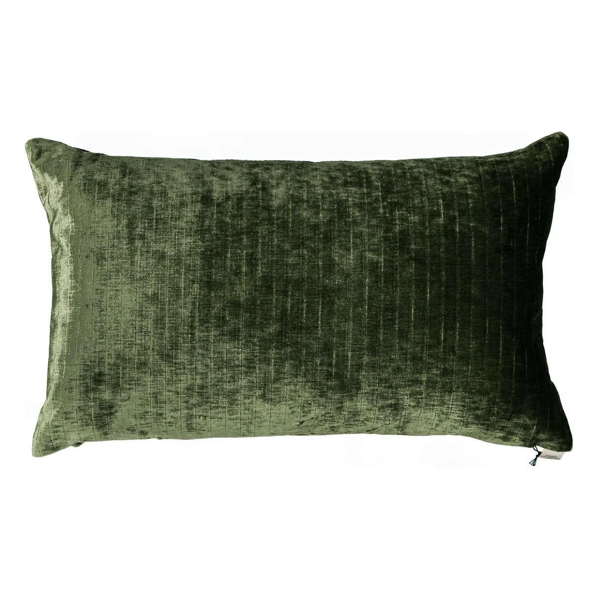 The Socialite Family - Cojín rectangular Carino terciopelo brillante | Verde oliva