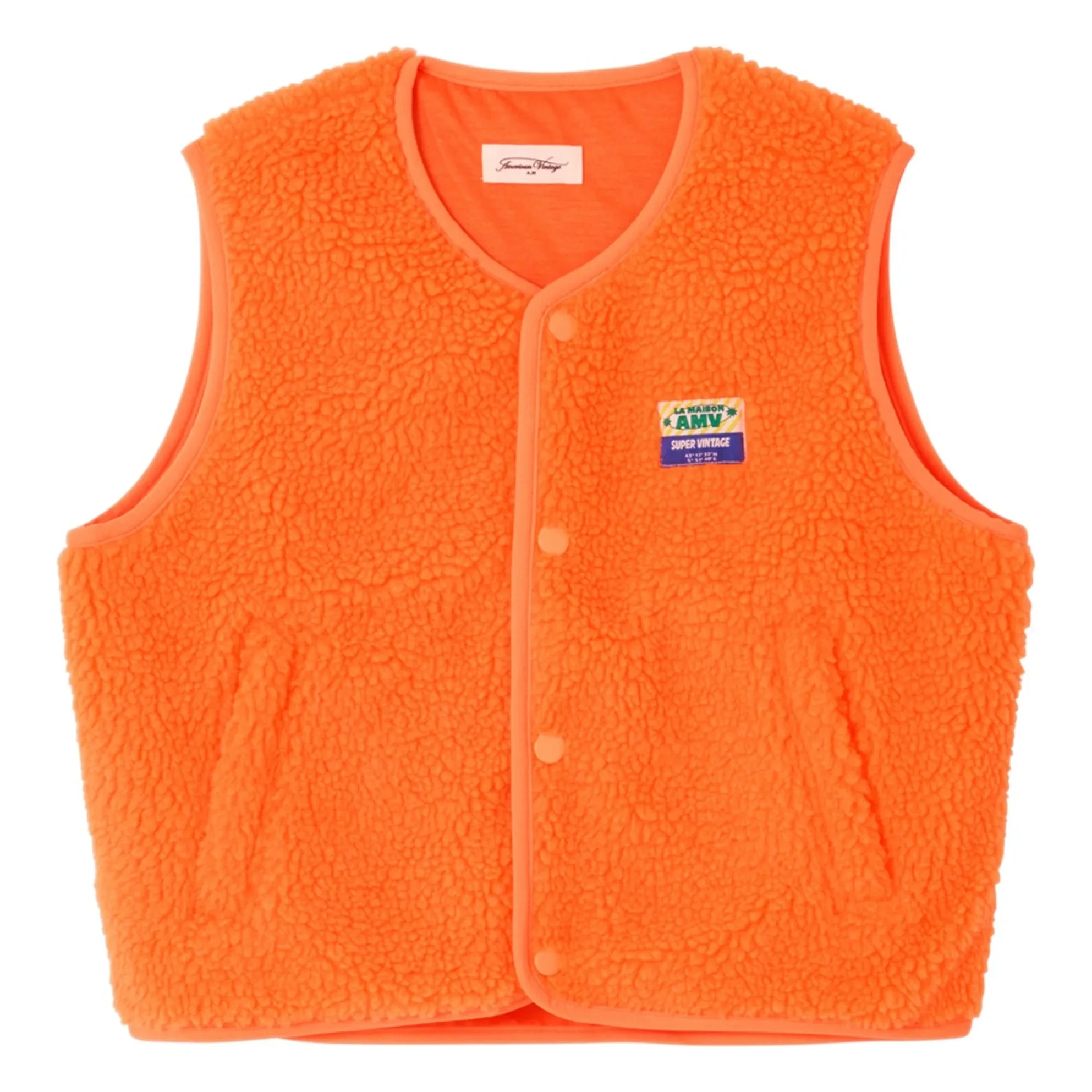 American Vintage - Chaleco sin mangas Hoktown Fibras recicladas | Naranja neón