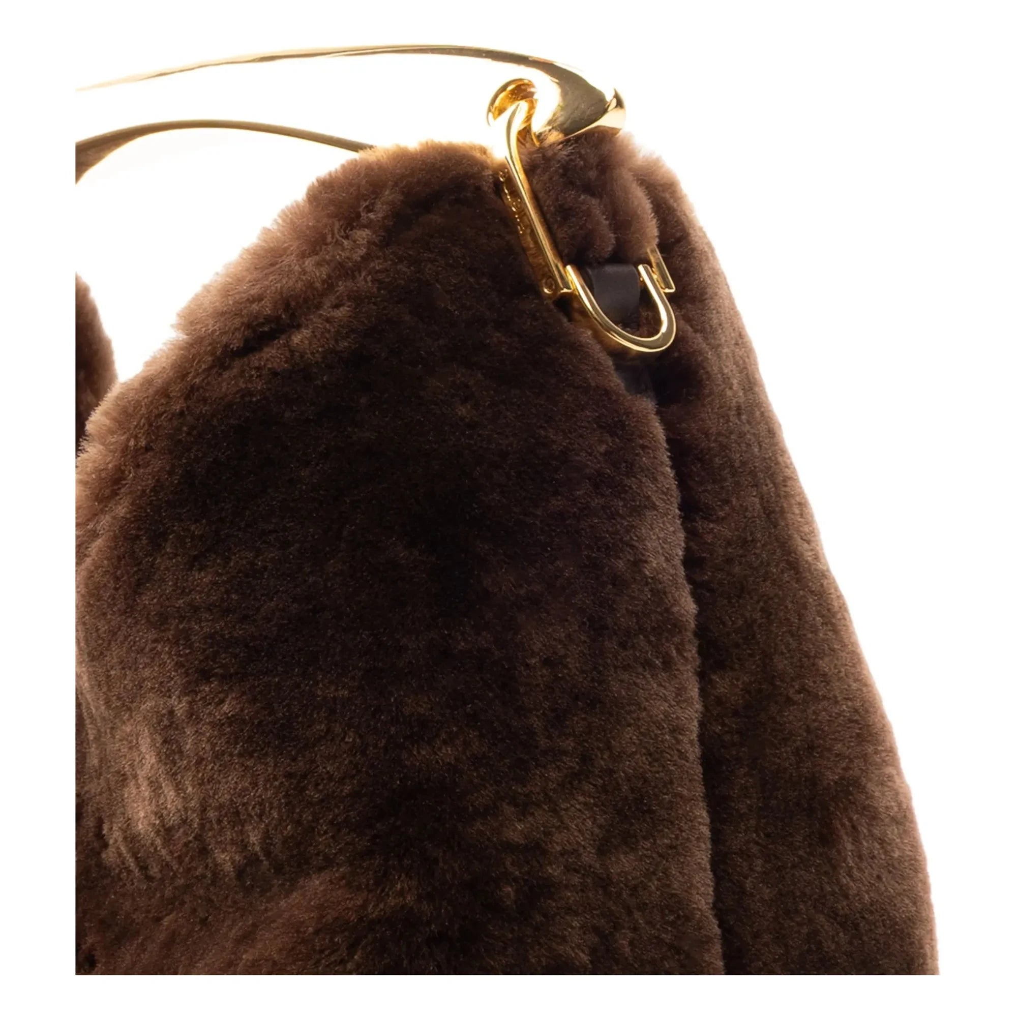 Elleme - Bolso pequeño Boomerang de piel de oveja | Marrón