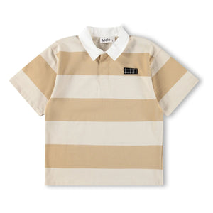 Molo - Polo de algodón orgánico a rayas Reef | Beige