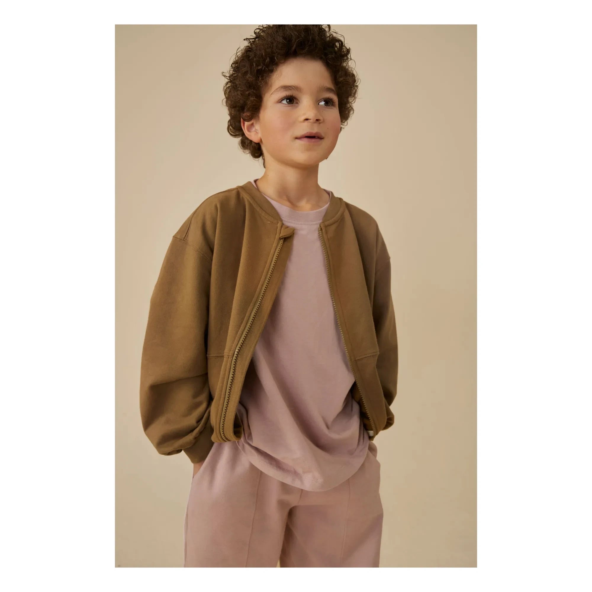 Gray Label - Chaqueta bómber de algodón orgánico | Marrón caqui