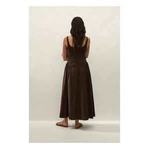 Faithfull the Brand - Vestido de algodón Marcella | Café