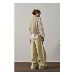 Soeur - Chaleco sin mangas de lana merino Firmus | Blanco jaspeado
