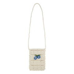 Emile et Ida - Bolso de Hombro de Ganchillo con Flores | Crema