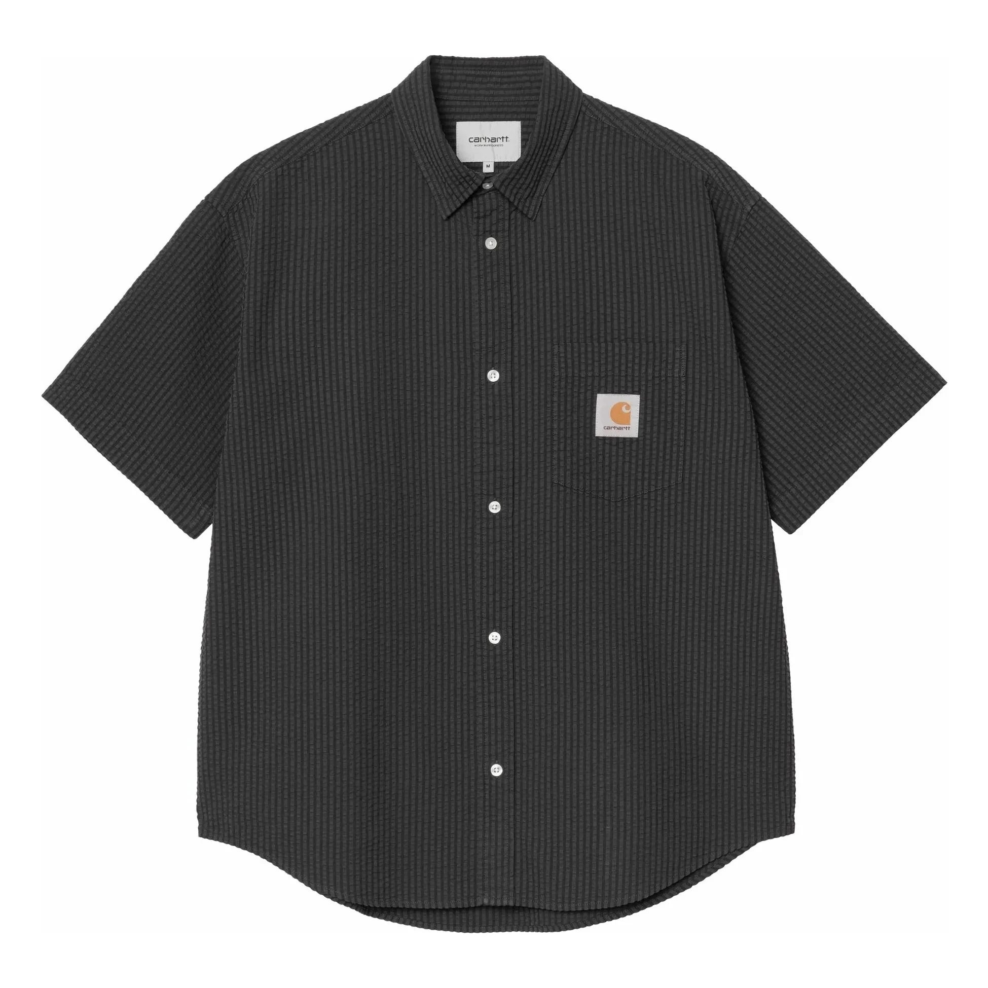 Carhartt WIP - Camisa Toland a Rayas de Seersucker | Negro