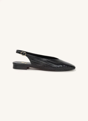 Bobbies - Anouk Zapatos de Cuero Trenzados | Negro