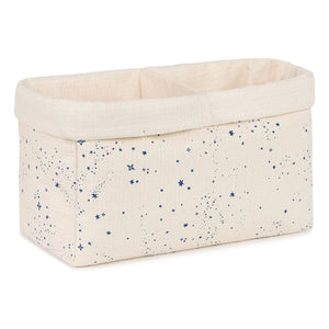 Nobodinoz - Cesta de almacenaje con dos compartimentos Milky Way azul