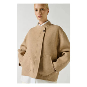Abrigo de lana Soeur - Windsor | Beige jaspeado