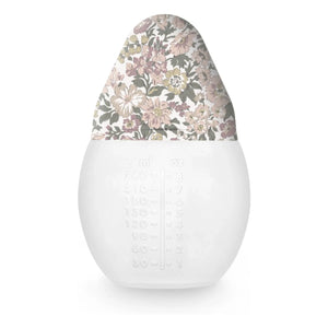 Elhée - Biberón de silicona médica y tetina fisiológica Honey Dew - Elhée x Liberty | Rosa empolvado